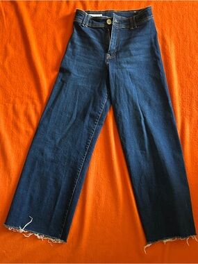 Zara Dark Blue Wide-Leg Jeans